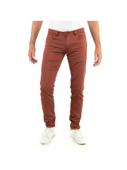 modele jean couleur brique-lie de vin, jambes extra longues pour hommes