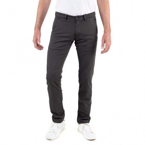 pantalon chino pour homme extra long, couleur gris anthracite