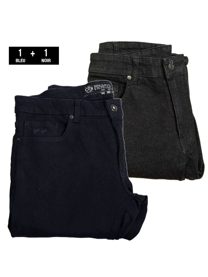 lot de deux (2) jeans en denim foncé à prix réduit, pour les hommes grands a la recherche de vraies bonnes affaires